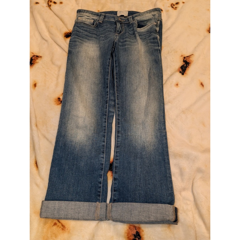BKE Denim Payton Straight Leg Jeans Medium Wash Cuffed Size 26
